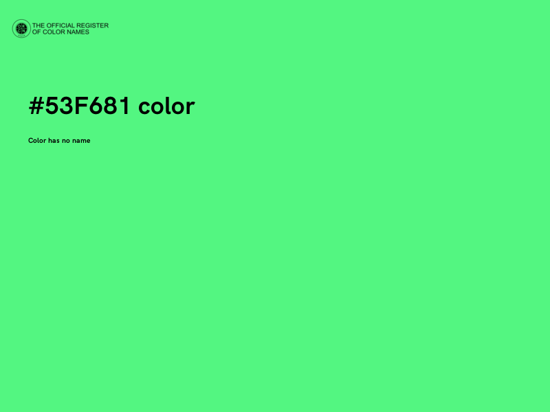 #53F681 color image