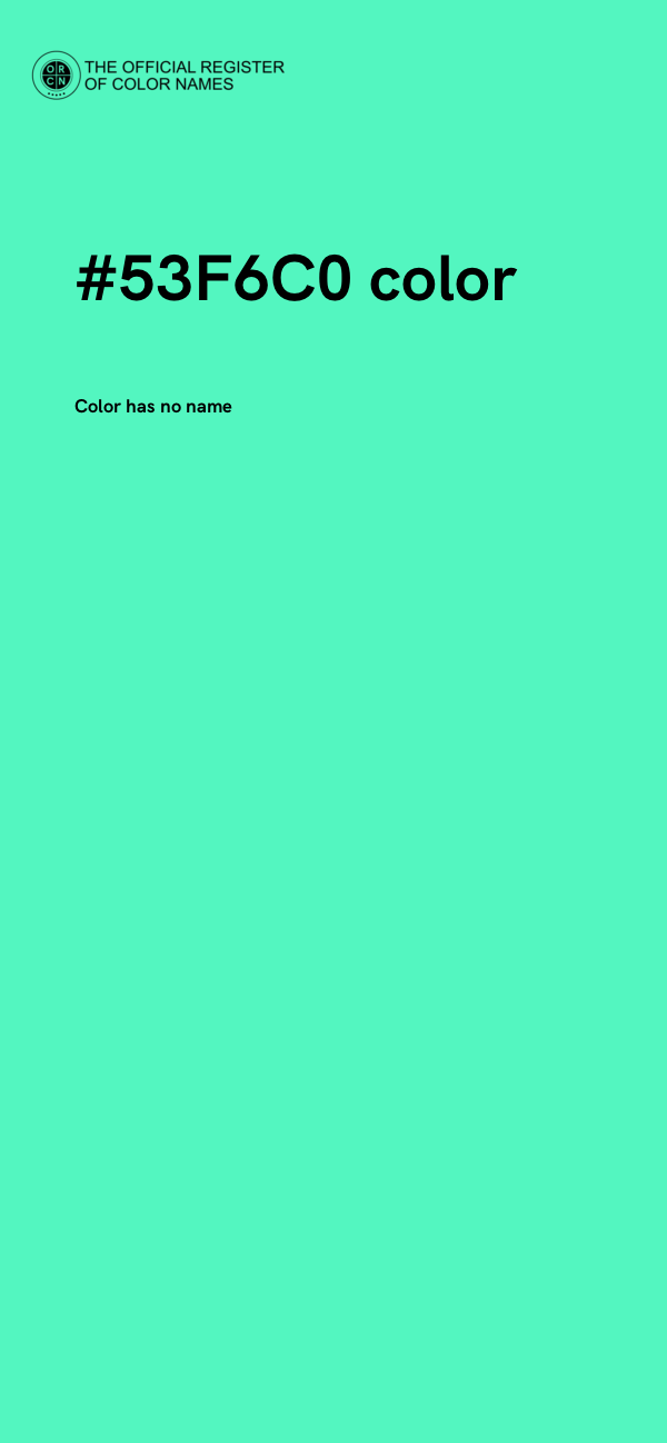 #53F6C0 color image