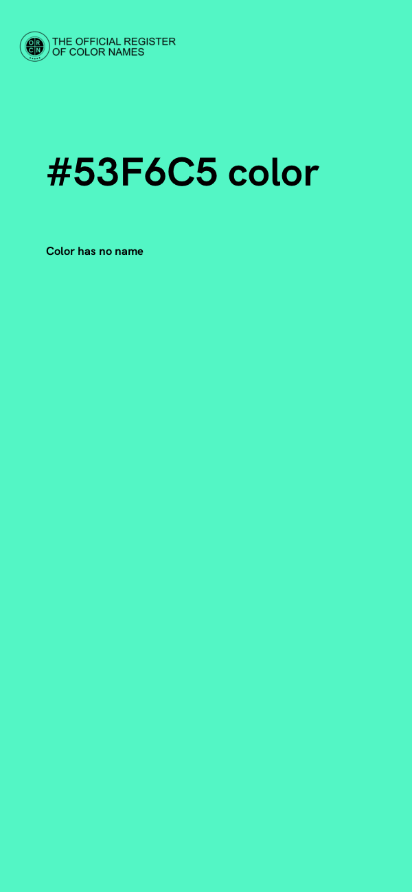 #53F6C5 color image