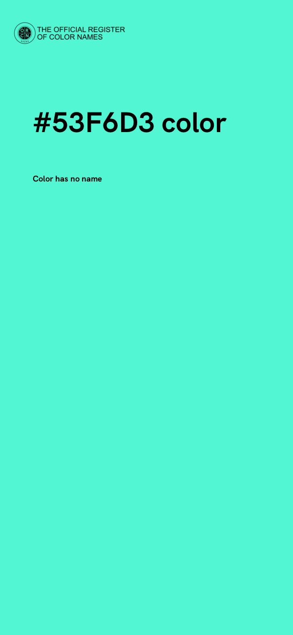 #53F6D3 color image