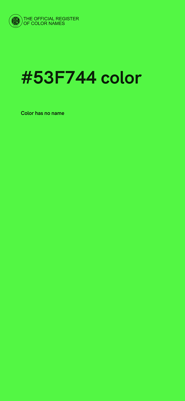 #53F744 color image