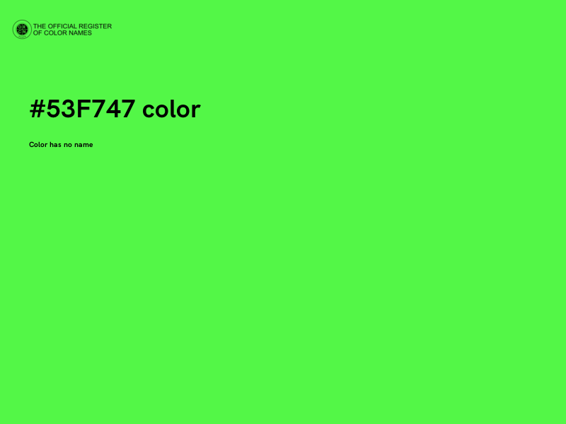 #53F747 color image