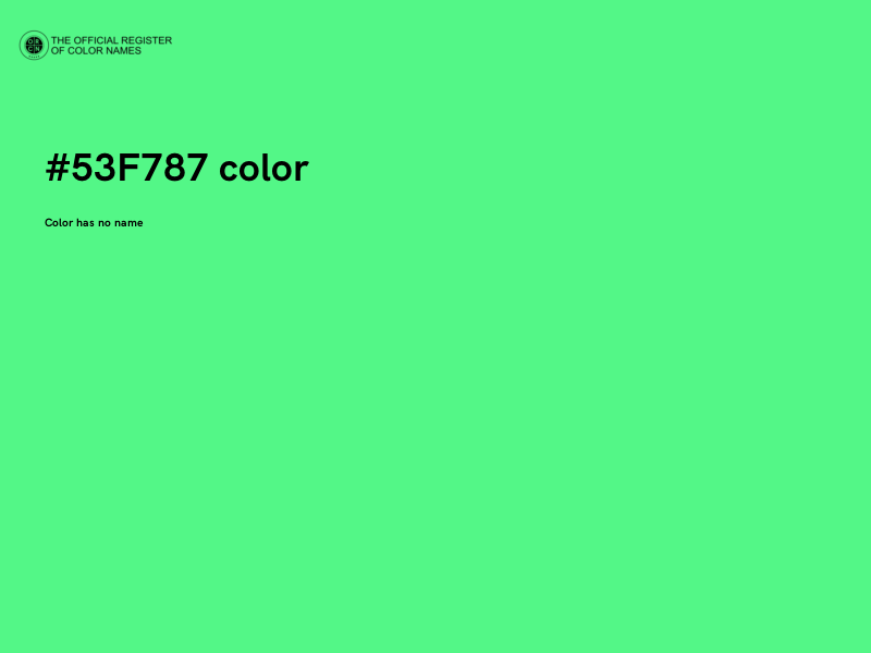#53F787 color image