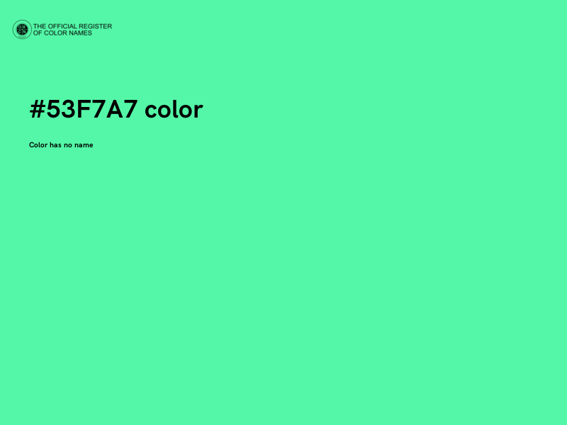 #53F7A7 color image