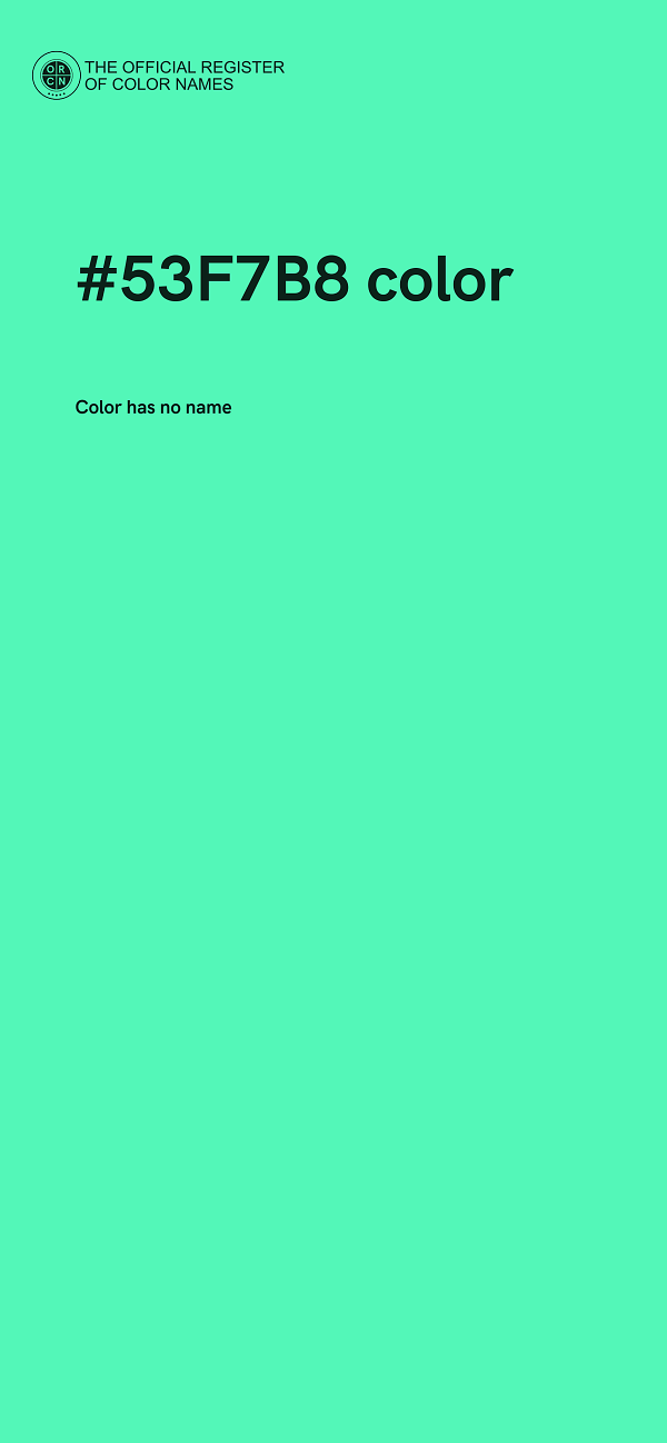 #53F7B8 color image