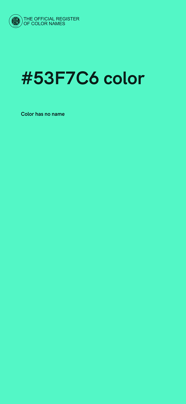 #53F7C6 color image