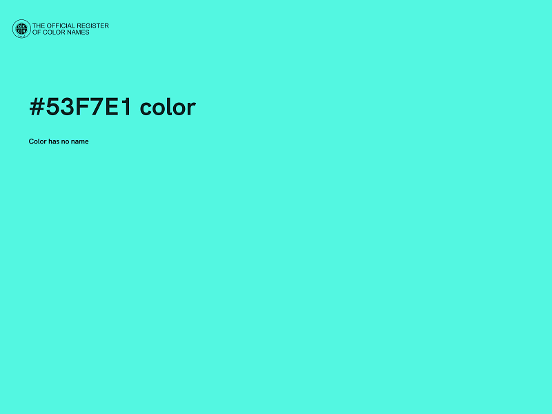 #53F7E1 color image