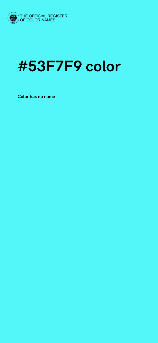 #53F7F9 color image