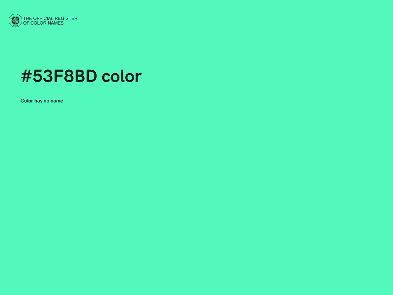 #53F8BD color image