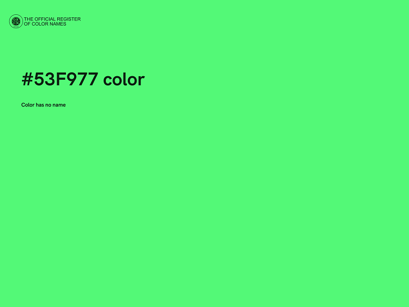 #53F977 color image