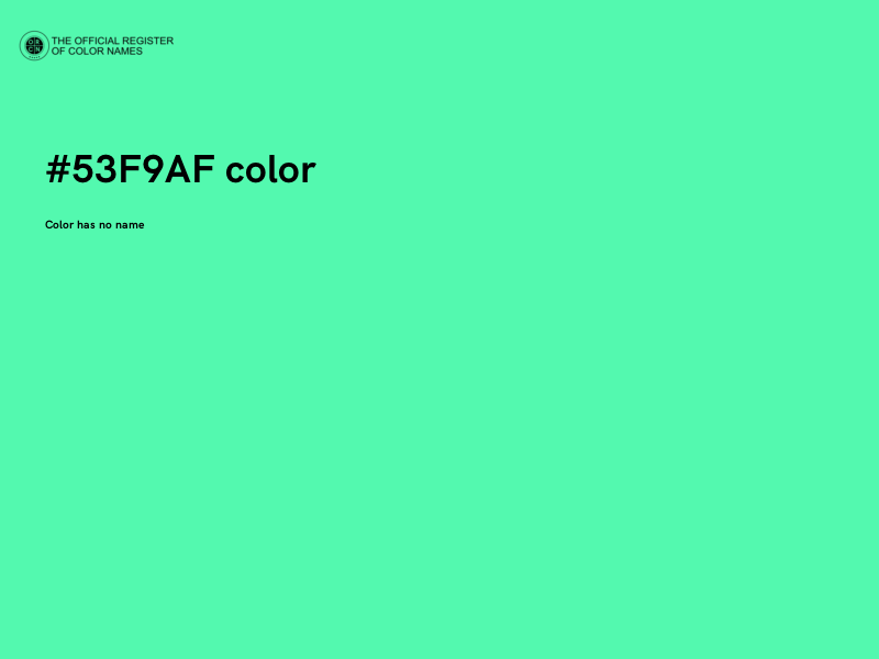 #53F9AF color image