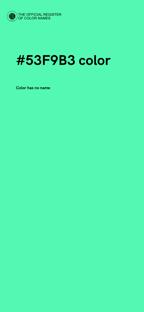 #53F9B3 color image
