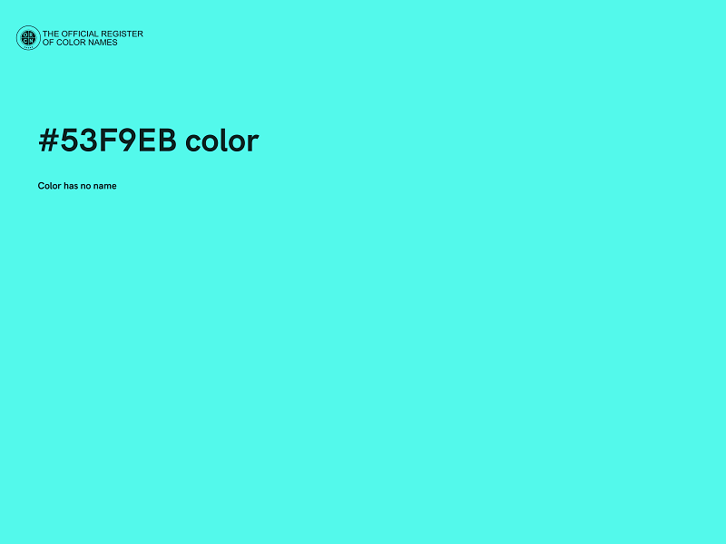 #53F9EB color image