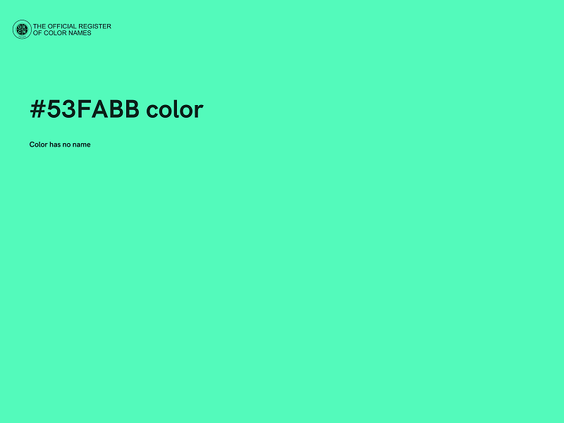 #53FABB color image