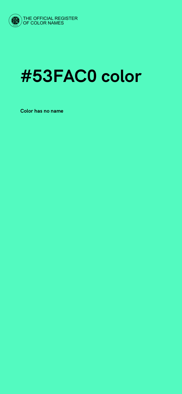 #53FAC0 color image