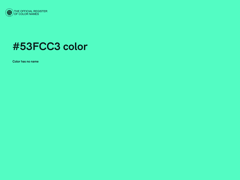 #53FCC3 color image