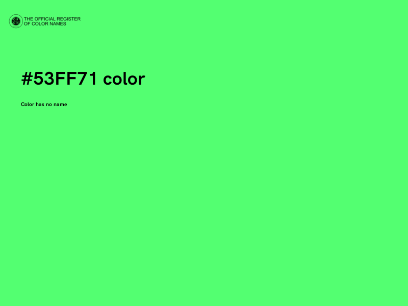 #53FF71 color image