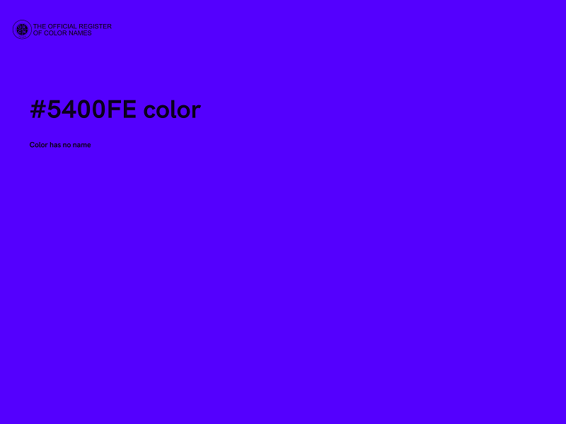 #5400FE color image