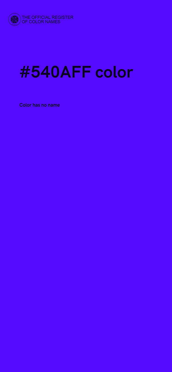 #540AFF color image