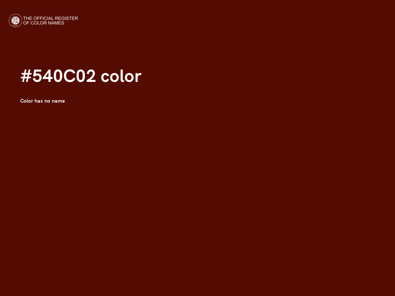 #540C02 color image