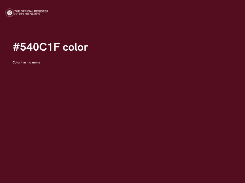 #540C1F color image