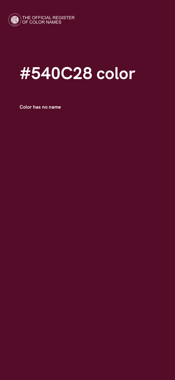 #540C28 color image