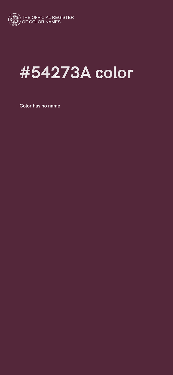 #54273A color image