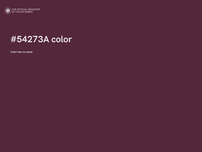 #54273A color image