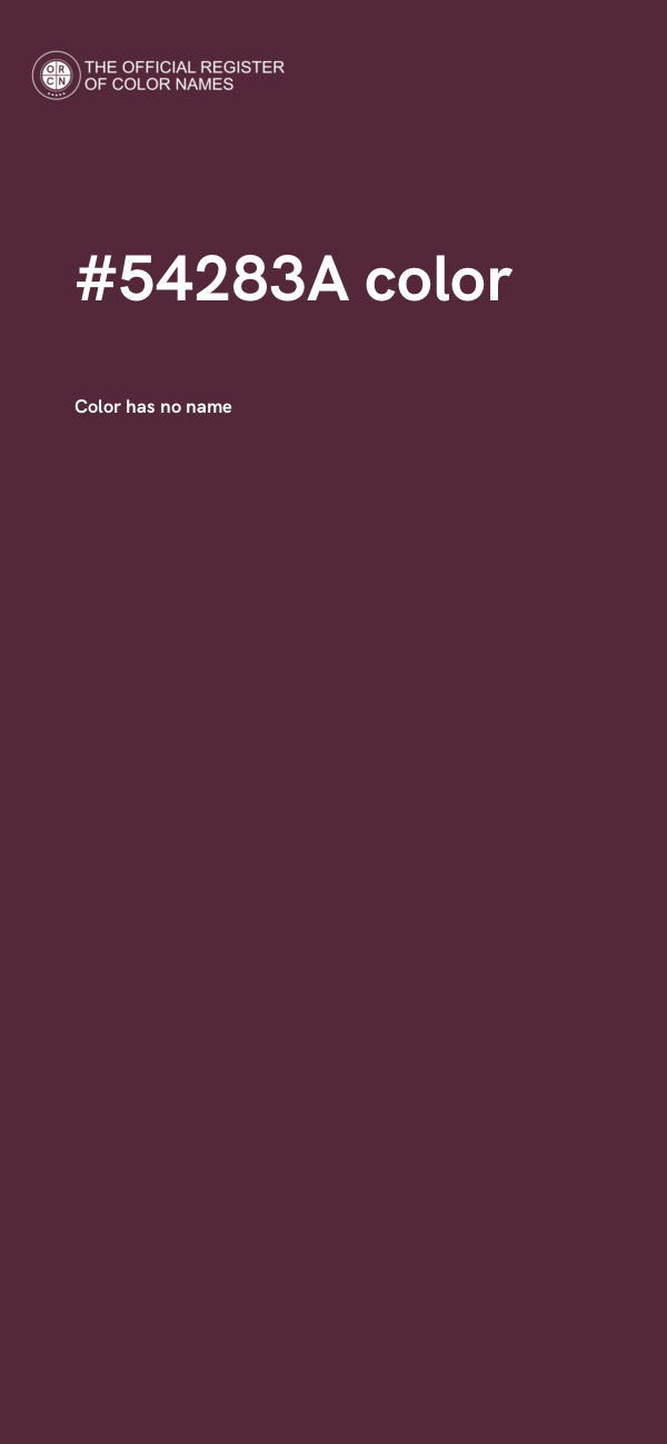 #54283A color image
