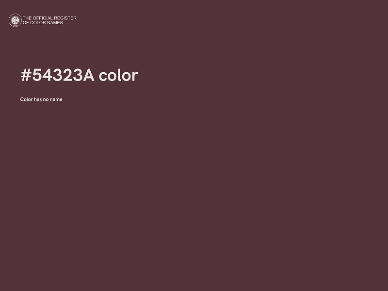 #54323A color image