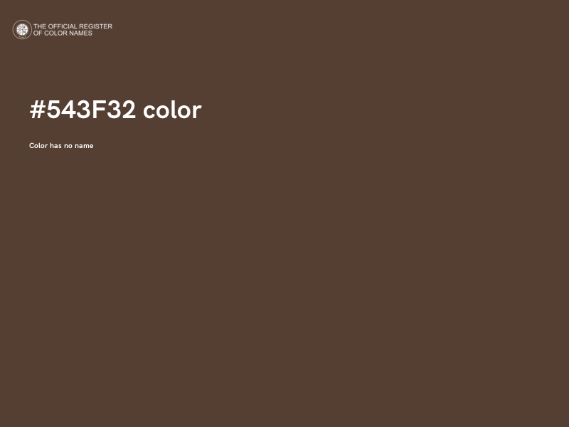 #543F32 color image