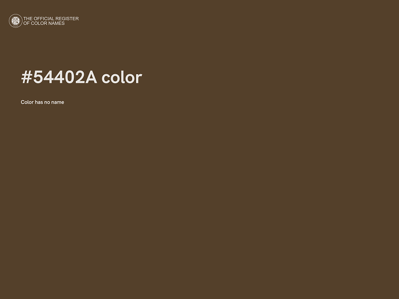 #54402A color image