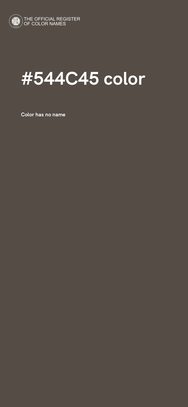 #544C45 color image