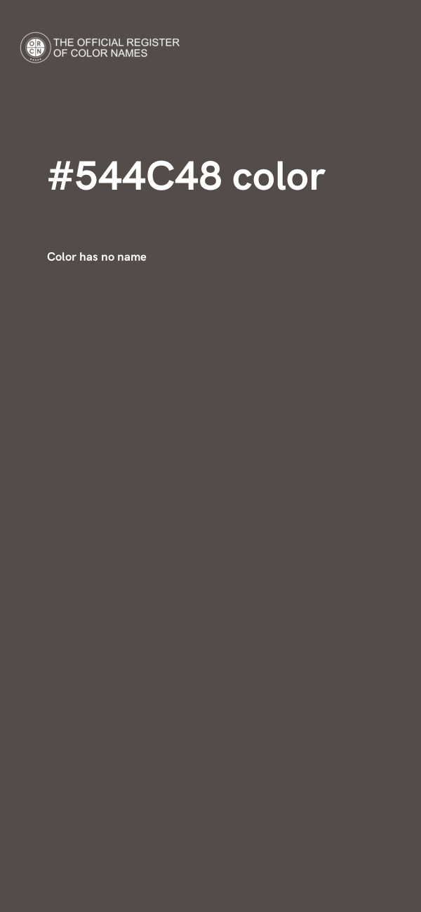 #544C48 color image