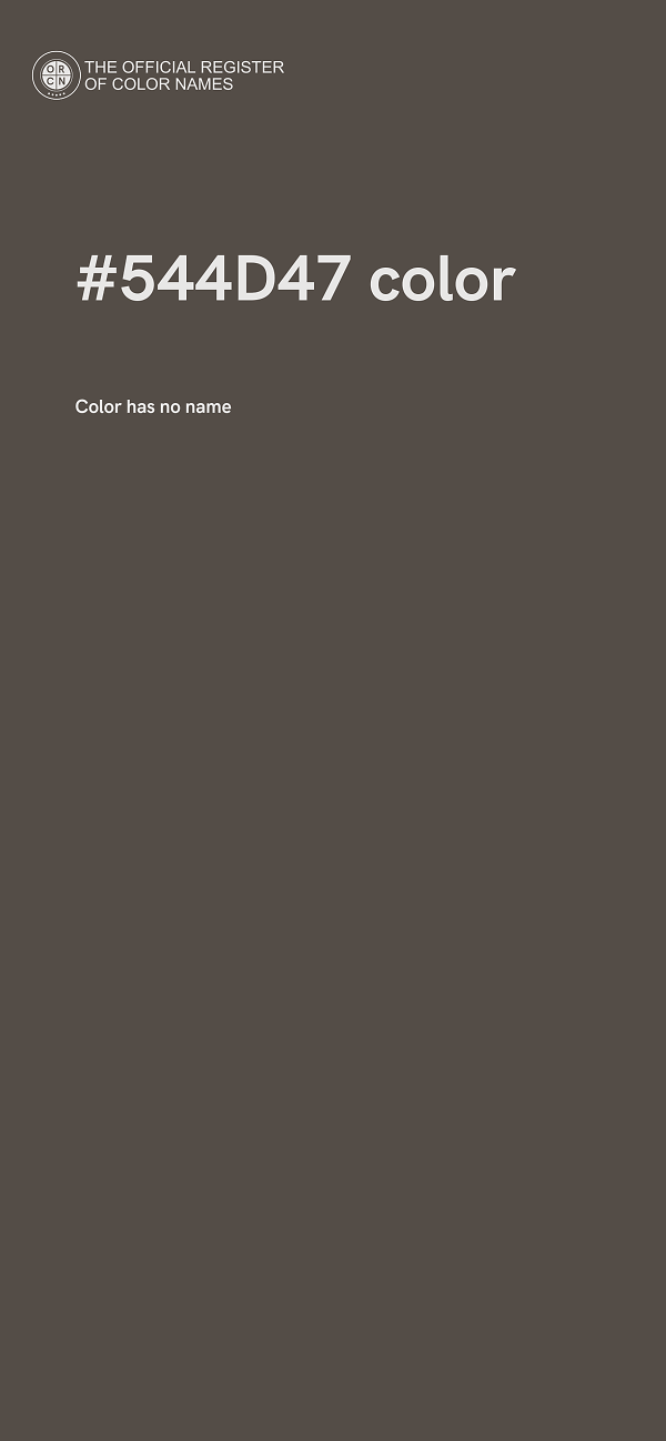 #544D47 color image