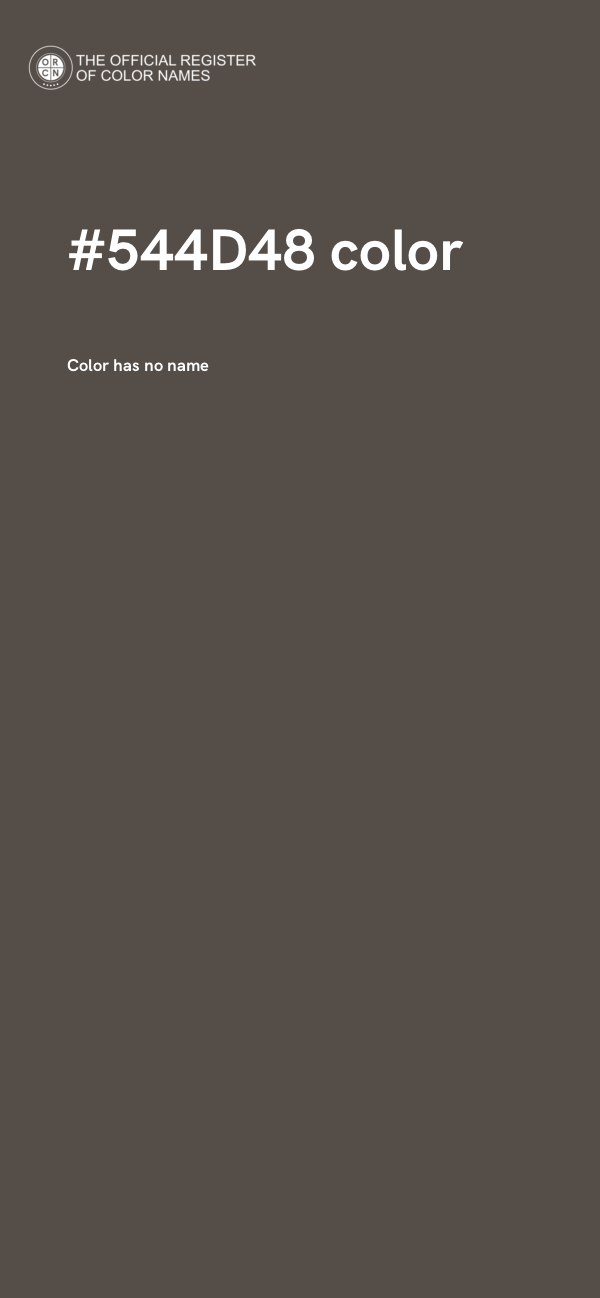 #544D48 color image