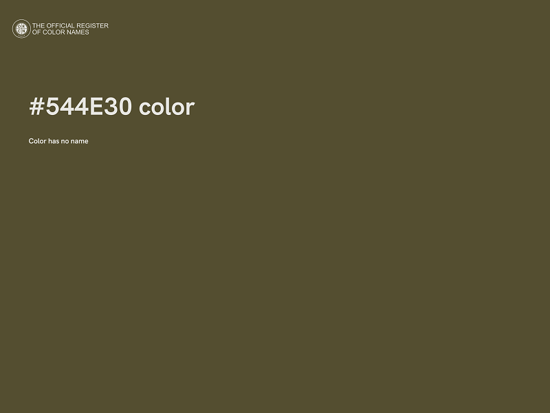#544E30 color image