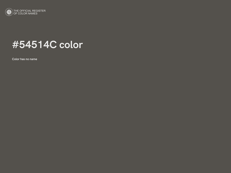 #54514C color image