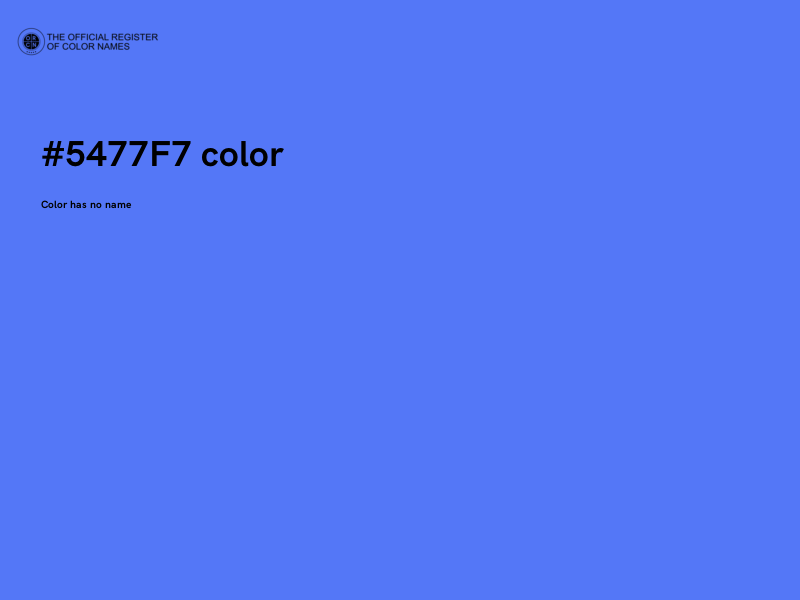 #5477F7 color image