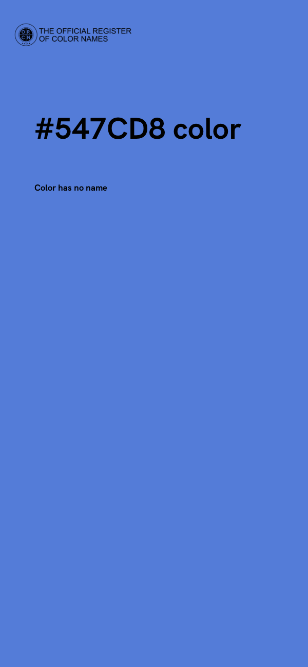 #547CD8 color image