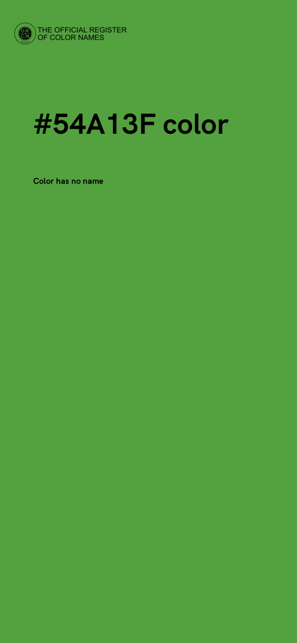 #54A13F color image