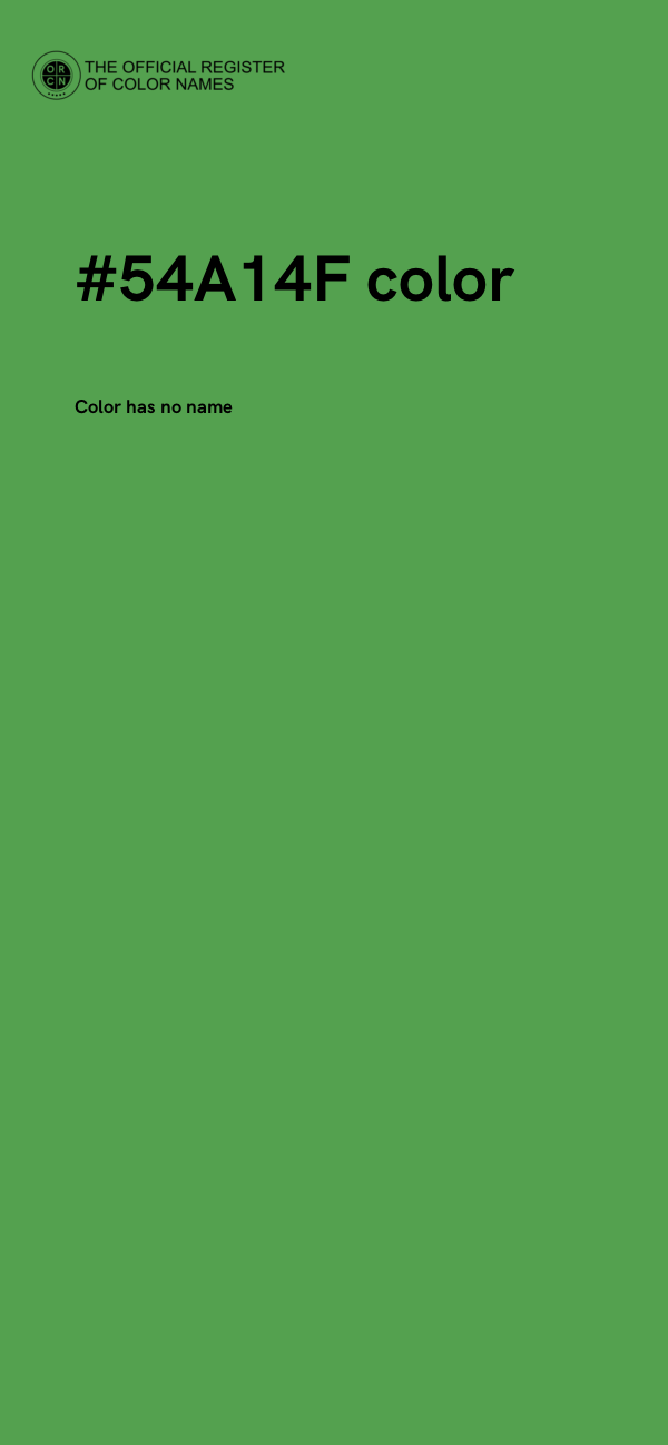 #54A14F color image