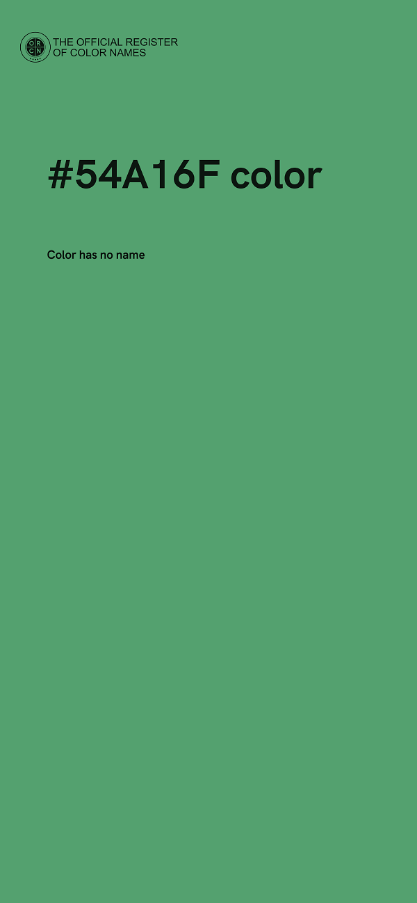 #54A16F color image