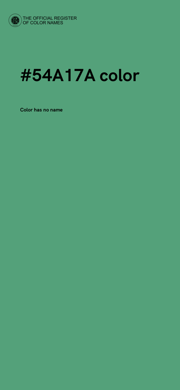 #54A17A color image