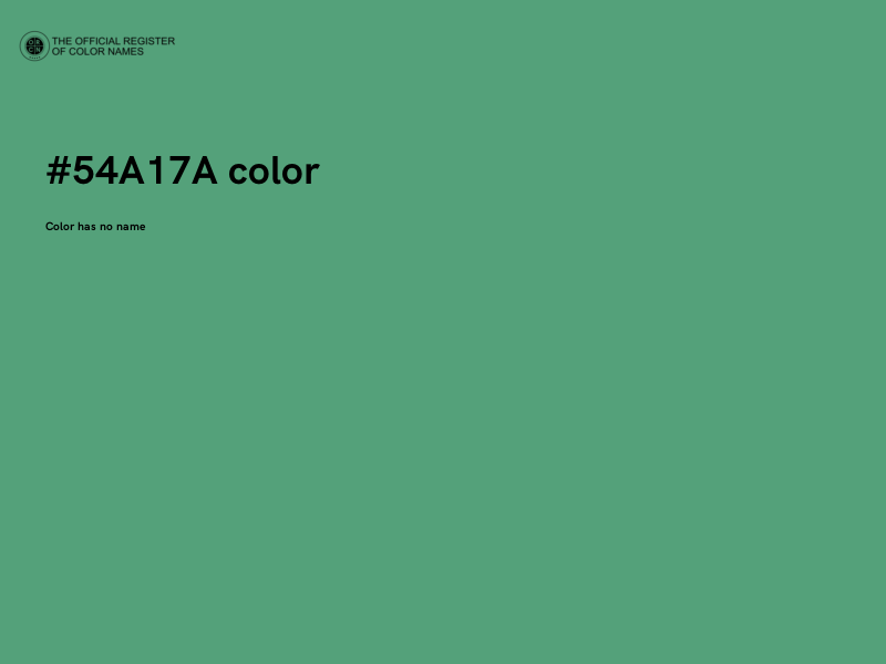 #54A17A color image