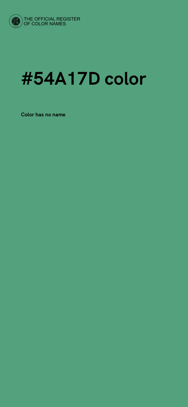 #54A17D color image