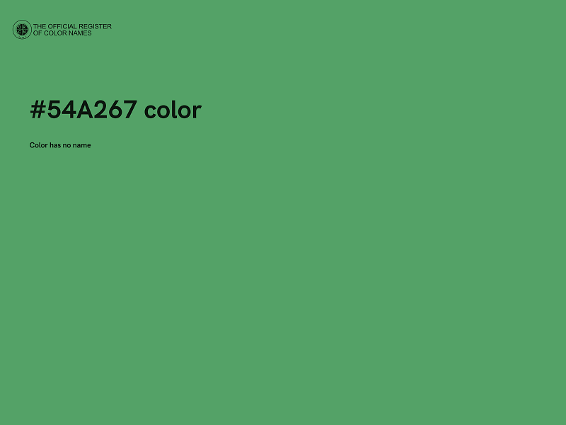#54A267 color image