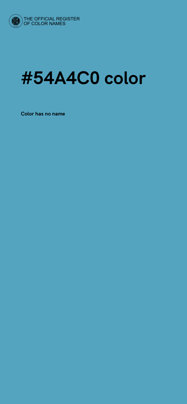 #54A4C0 color image