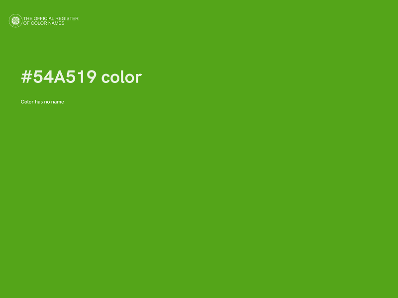 #54A519 color image