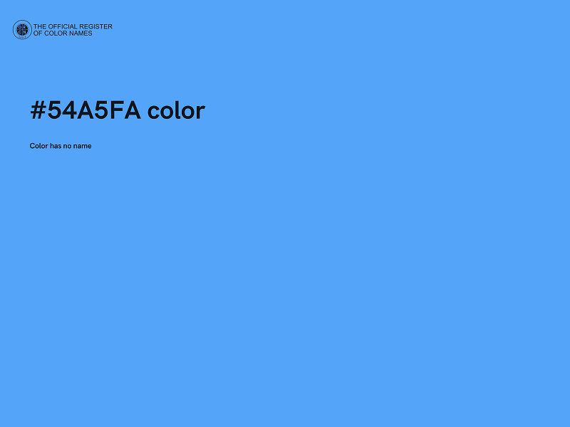 #54A5FA color image